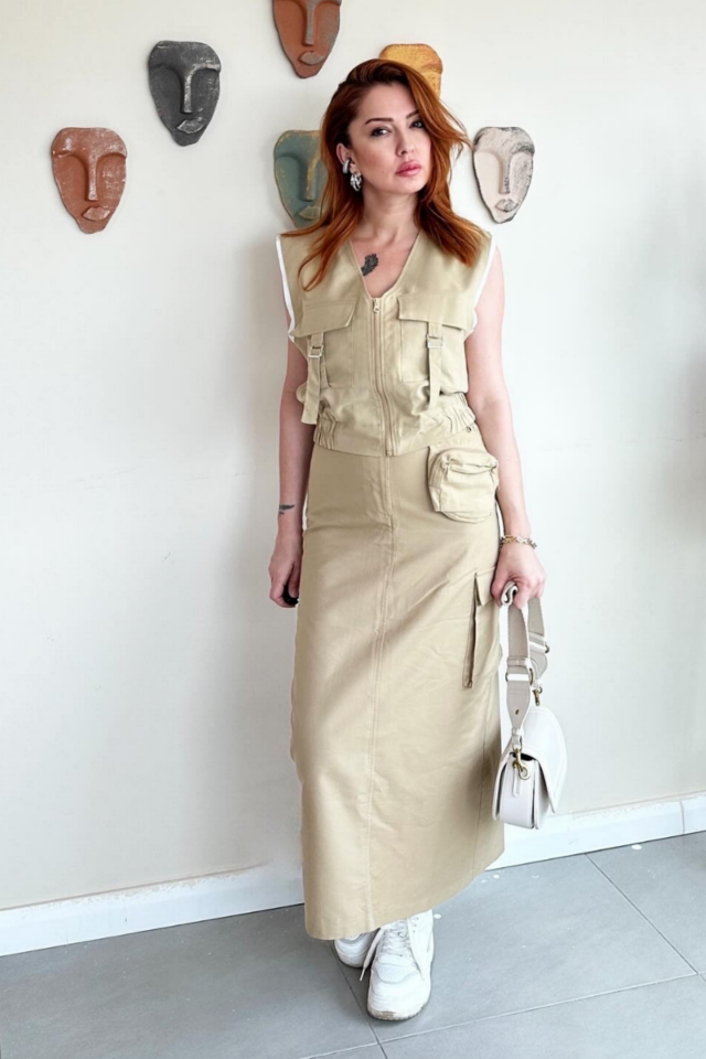 Kargo Cepli Etek Yelek Takım