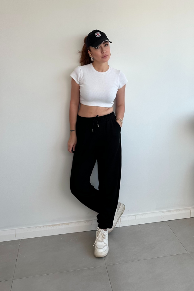 Siyah Jagger Pantolon