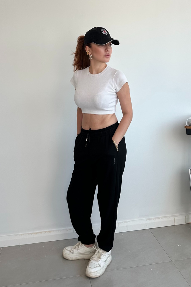 Siyah Jagger Pantolon