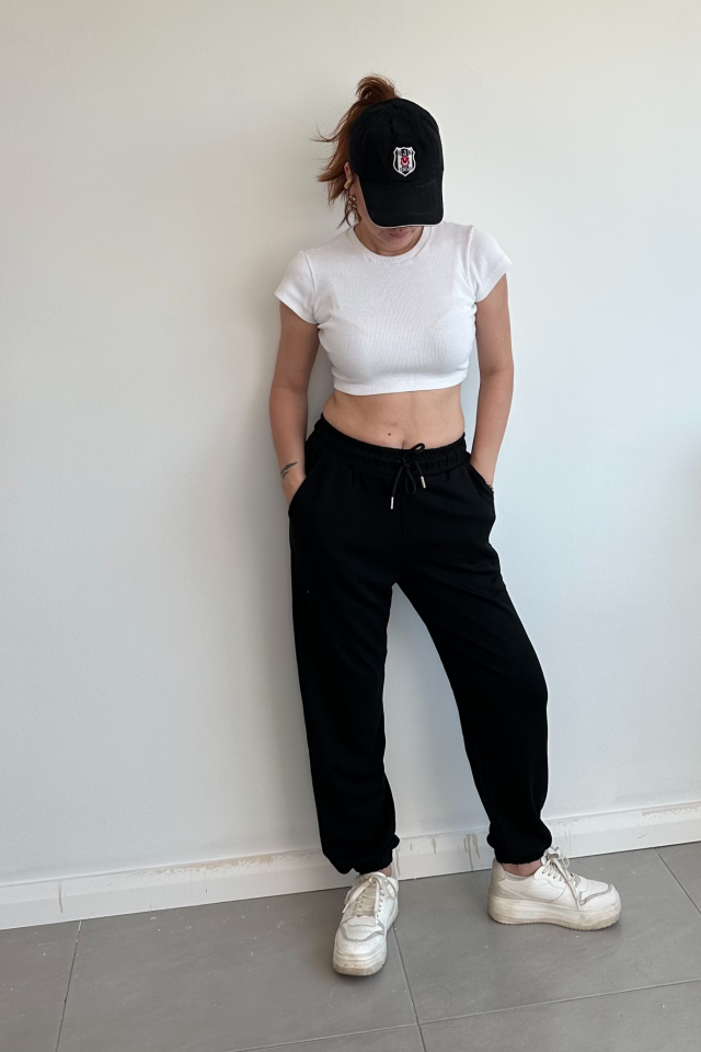 Siyah Jagger Pantolon