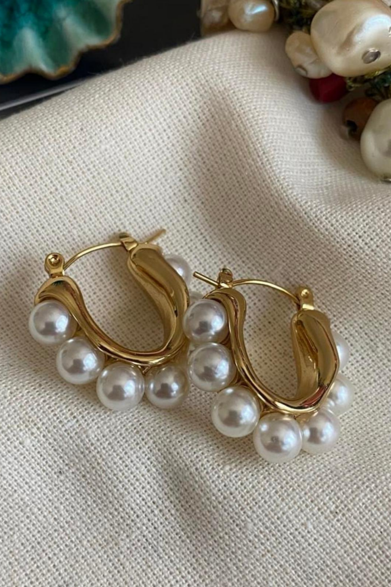 Çelik İncili U Küpe