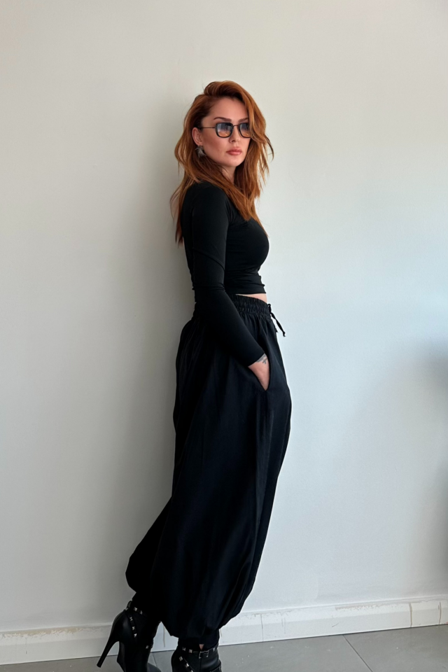 Siyah Şalvar Pantolon