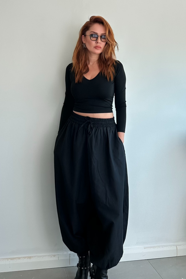 Siyah Şalvar Pantolon