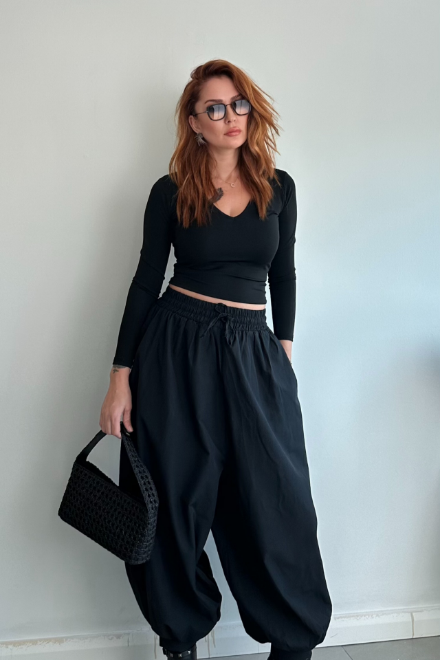 Siyah Şalvar Pantolon