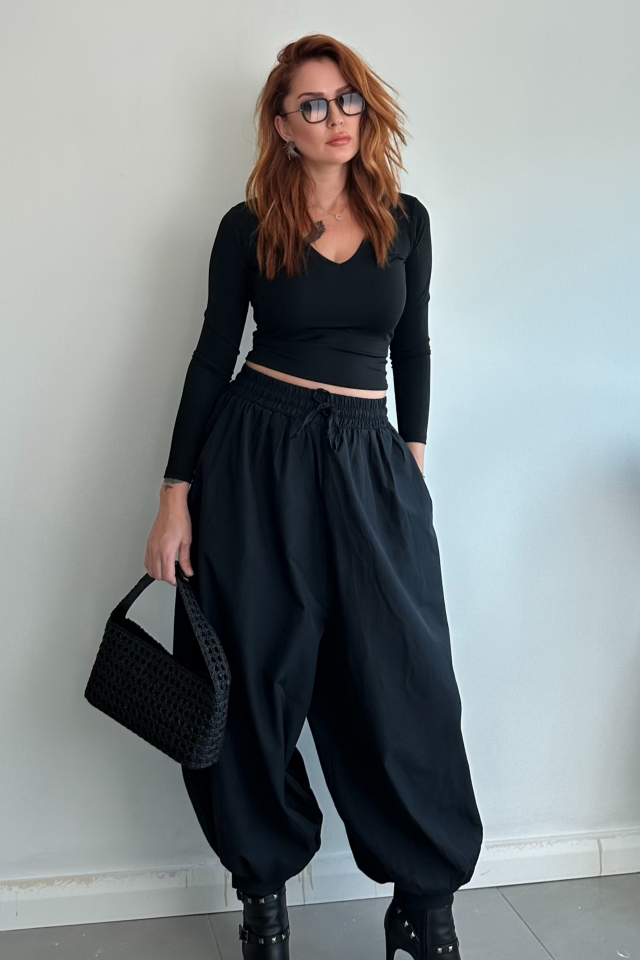 Siyah Şalvar Pantolon