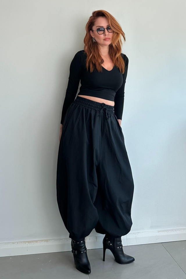 Siyah Şalvar Pantolon