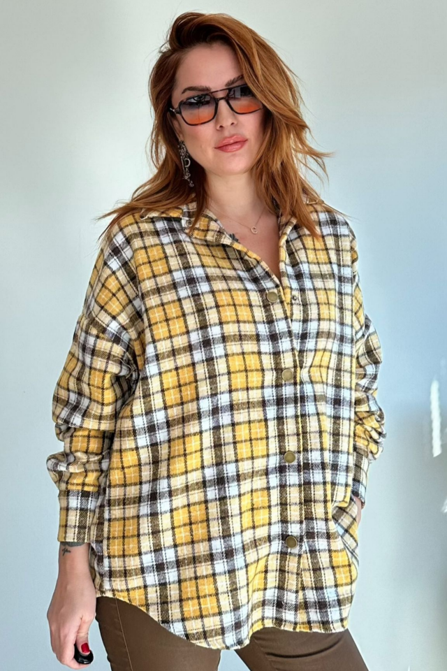Sarı Ekose Oduncu Gömlek