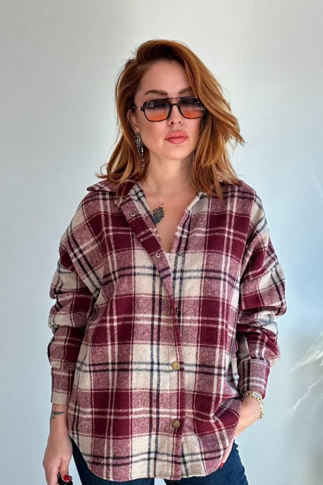 Kırmızı Ekose Oduncu Gömlek