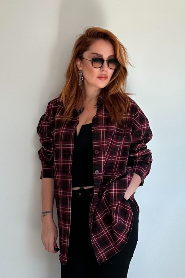 Siyah Kırmızı Ekose Oduncu Gömlek