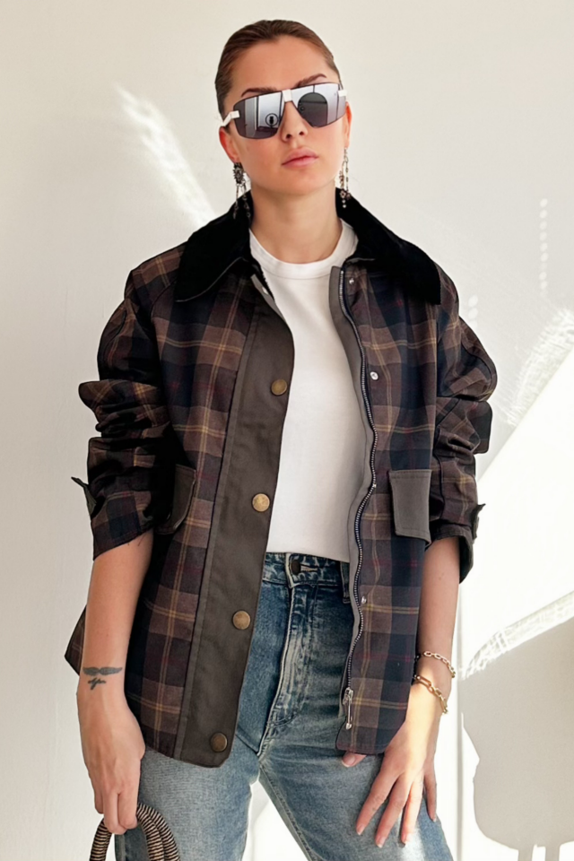 Ekose Desenli Trençkot