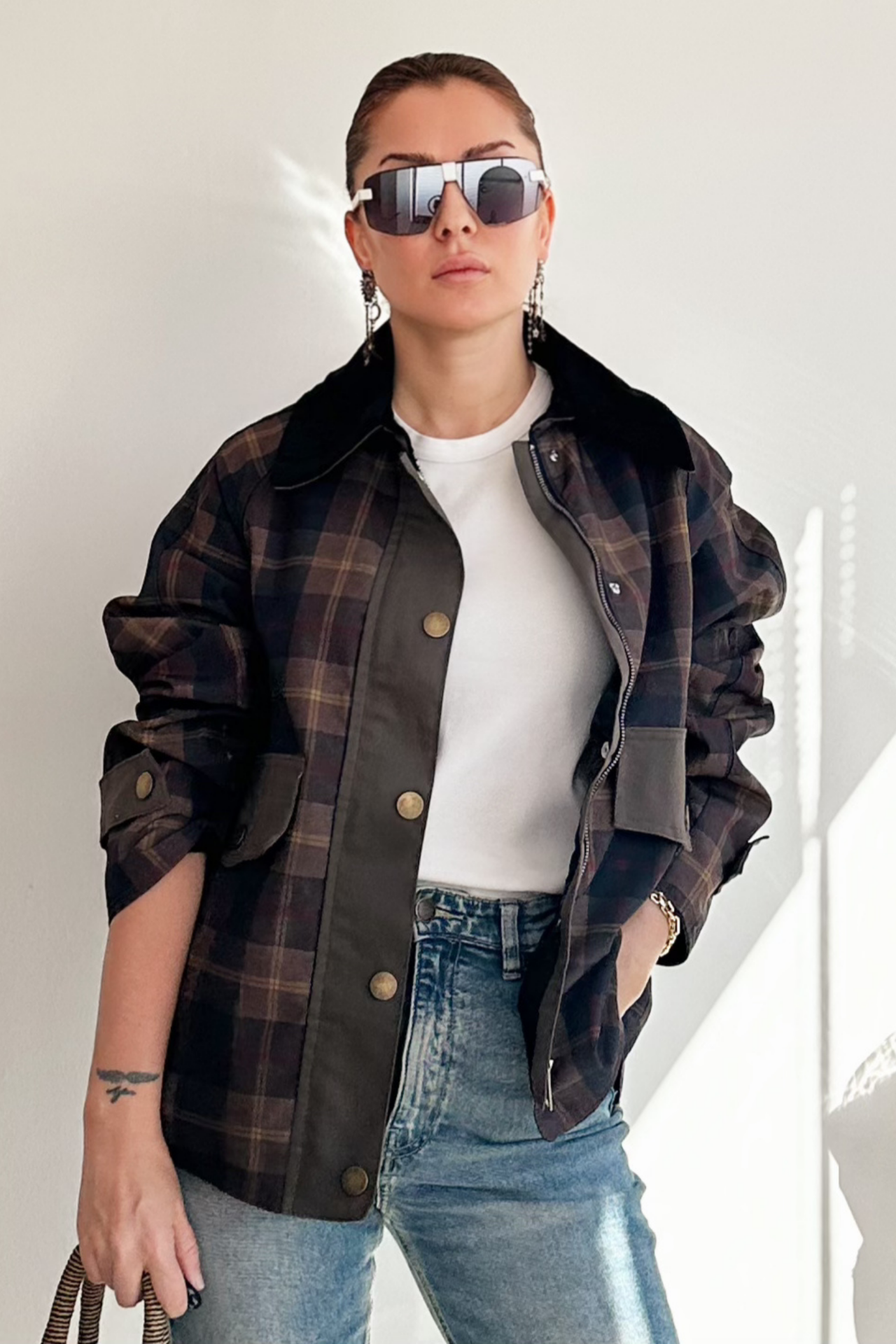 Ekose Desenli Trençkot