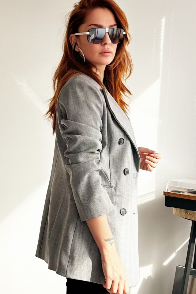 Balıksırtı Oversize Ceket