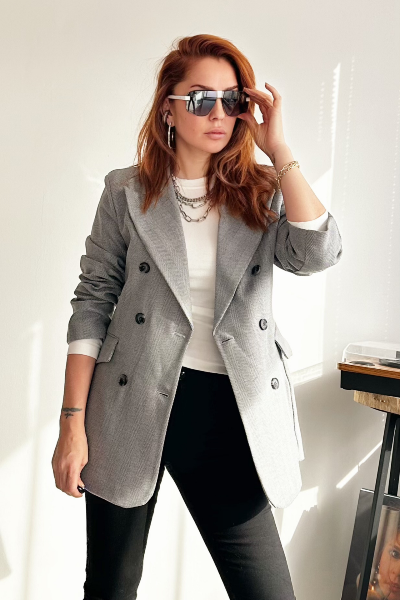 Balıksırtı Oversize Ceket