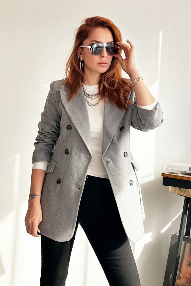 Balıksırtı Oversize Ceket