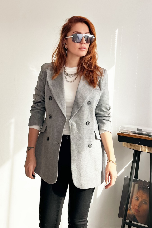 Balıksırtı Oversize Ceket