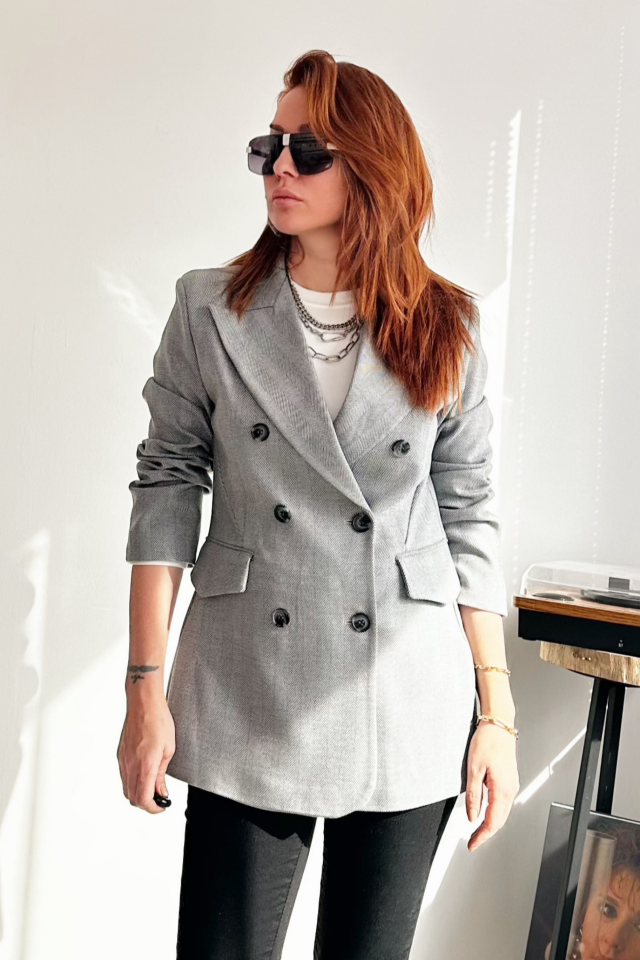 Balıksırtı Oversize Ceket