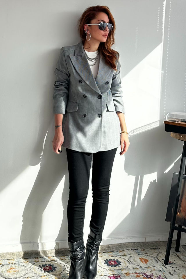 Balıksırtı Oversize Ceket