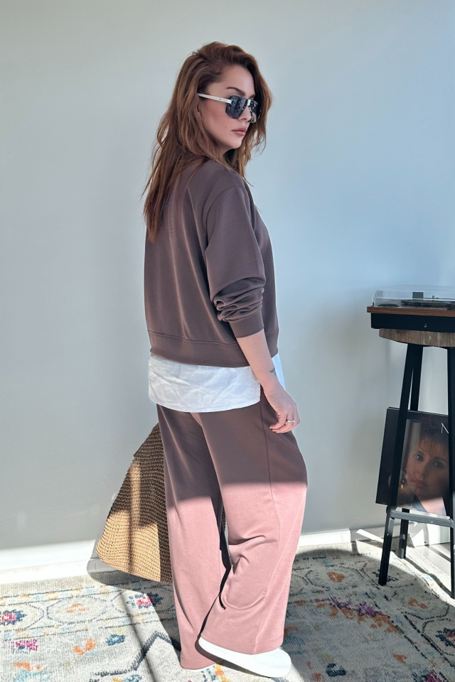 Kahverengi Eşofman Modal Takım