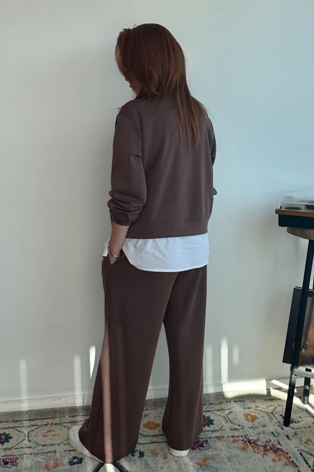 Kahverengi Eşofman Modal Takım