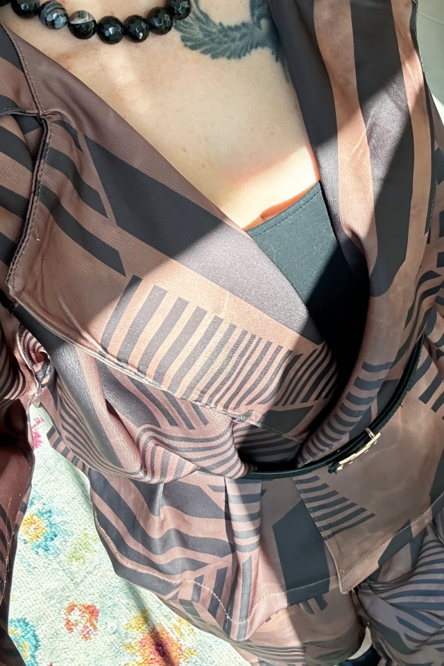 Desenli Gömlek Şalvar Takım