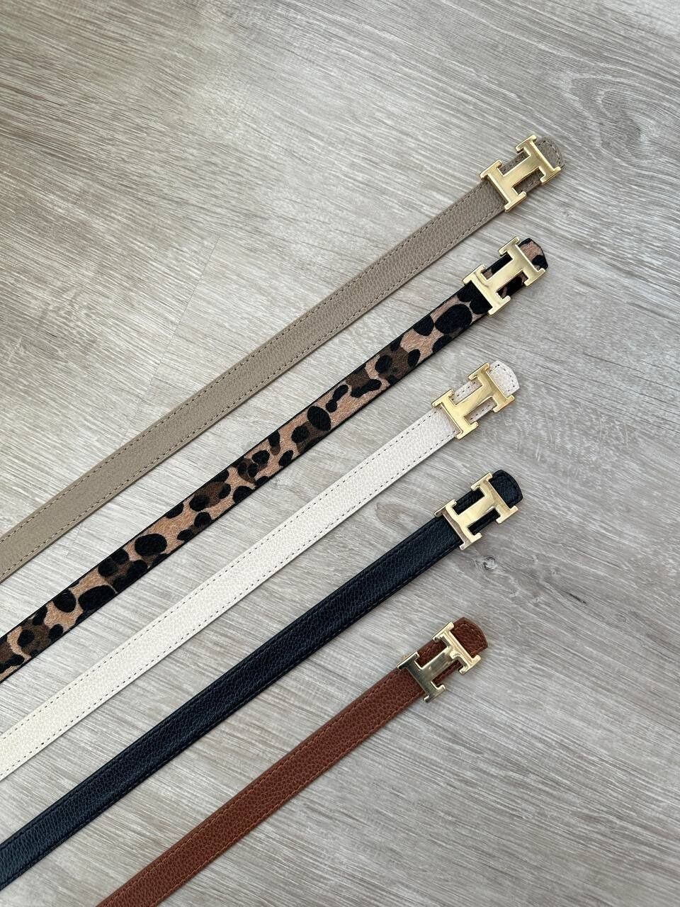 Gold H Tokalı Krem Kemer