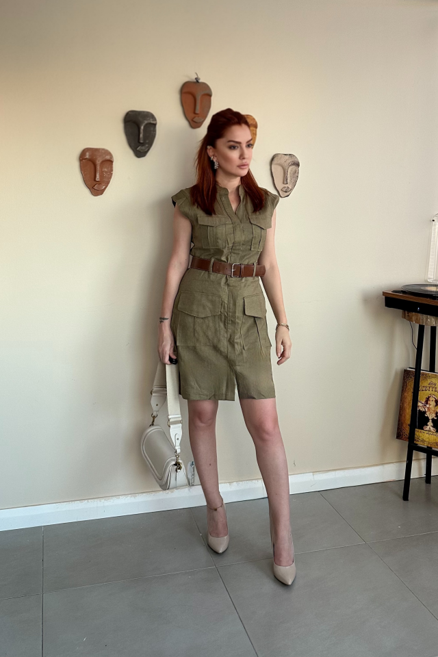 Haki Safari Elbise
