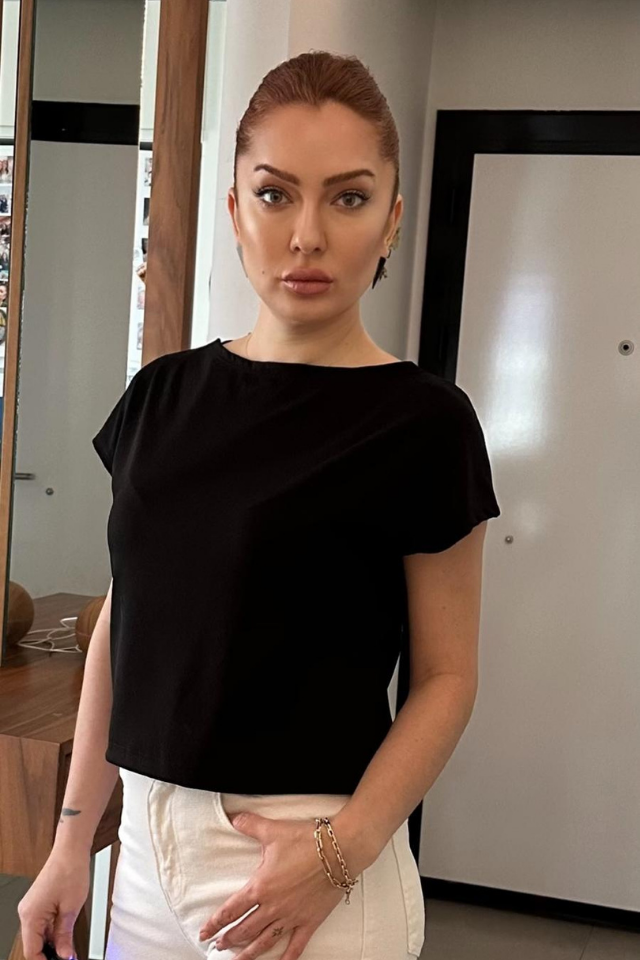 Siyah Oysho Kumaş Bluz