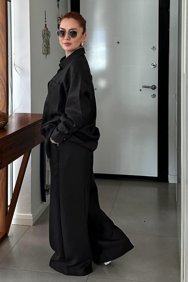 Acı Kahve Jean Tensel Gömlek Pantolon Takım