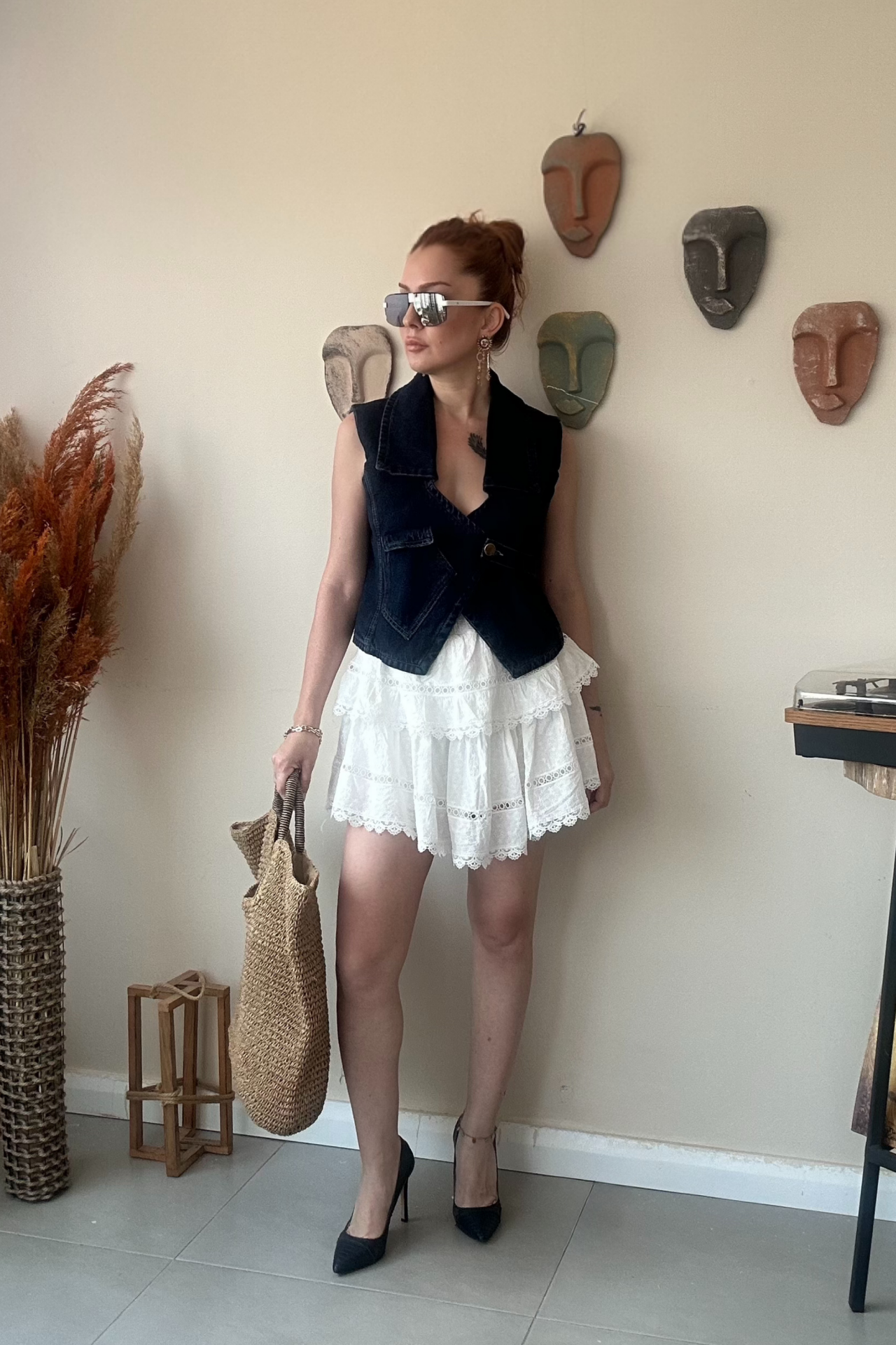 Güpürlü Mini Etek