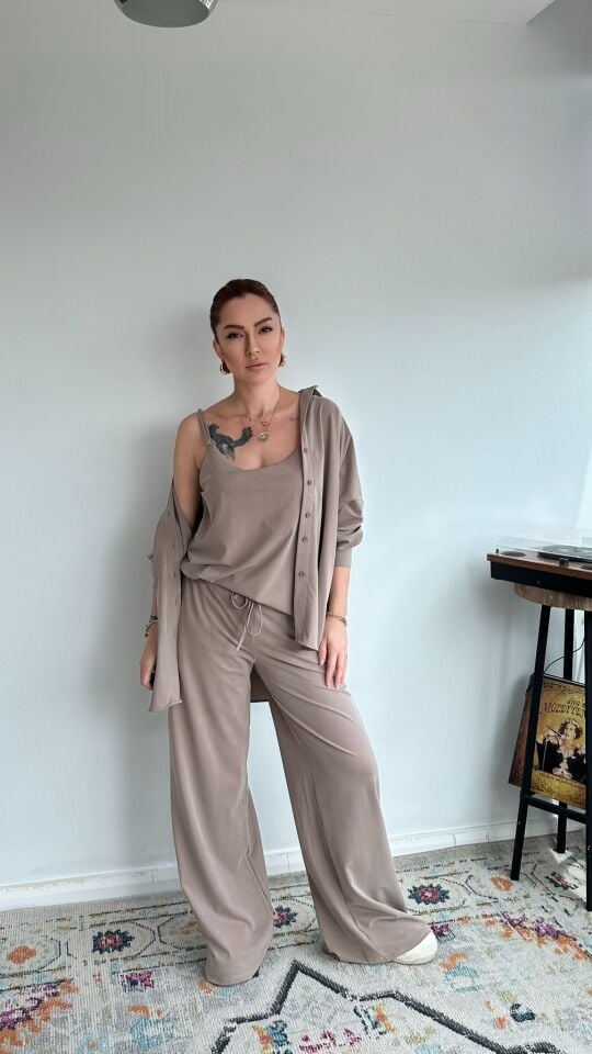 Vİzon Üçlü Pantolon Takım