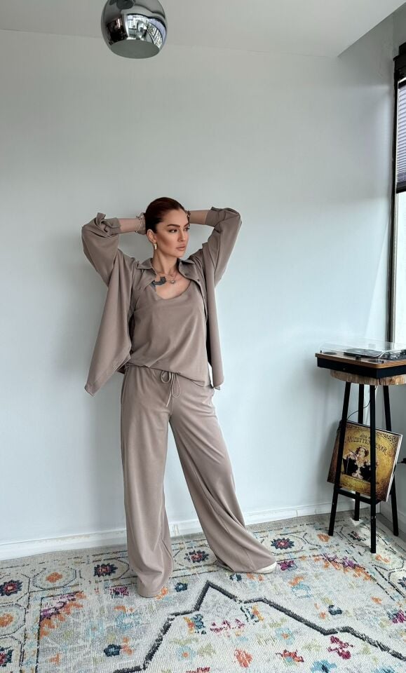 Vİzon Üçlü Pantolon Takım