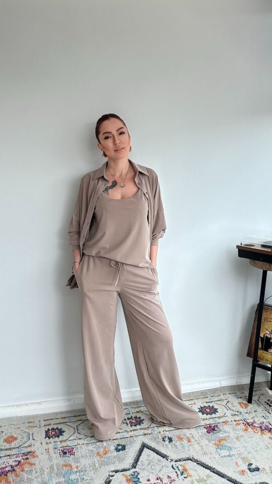 Vİzon Üçlü Pantolon Takım