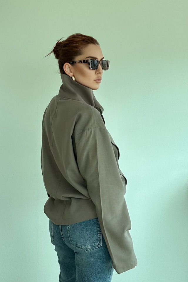 Vizon Asimetrik Gömlek