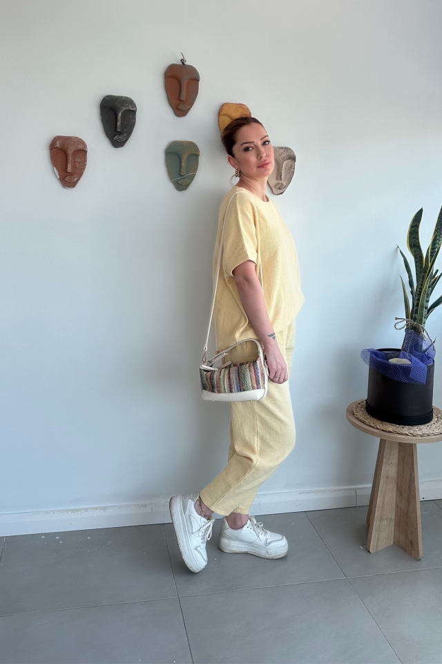 Sarı Salaş Keten Takım