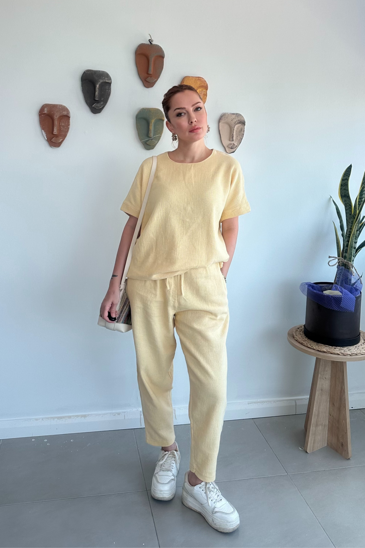 Sarı Salaş Keten Takım