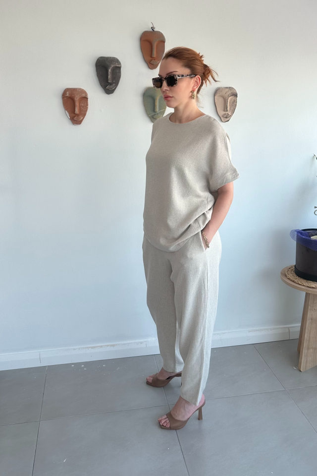 Taş Salaş Keten Takım