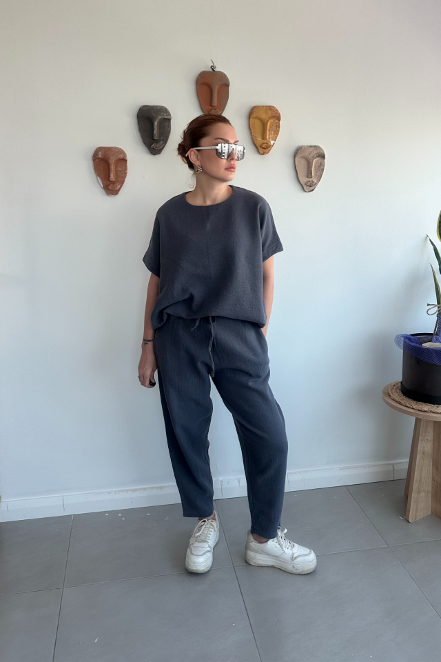 Antrasit Salaş Keten Takım