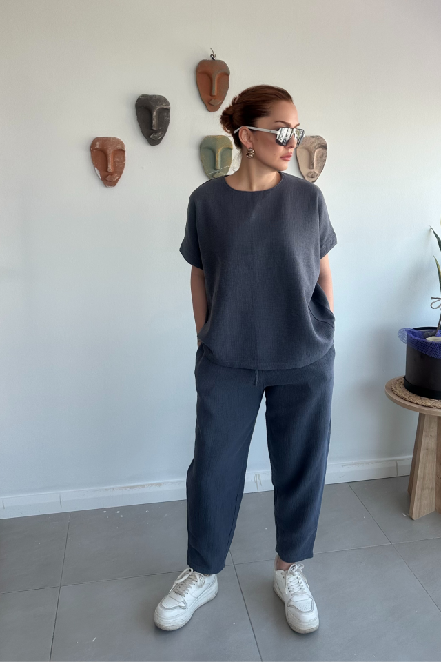 Antrasit Salaş Keten Takım