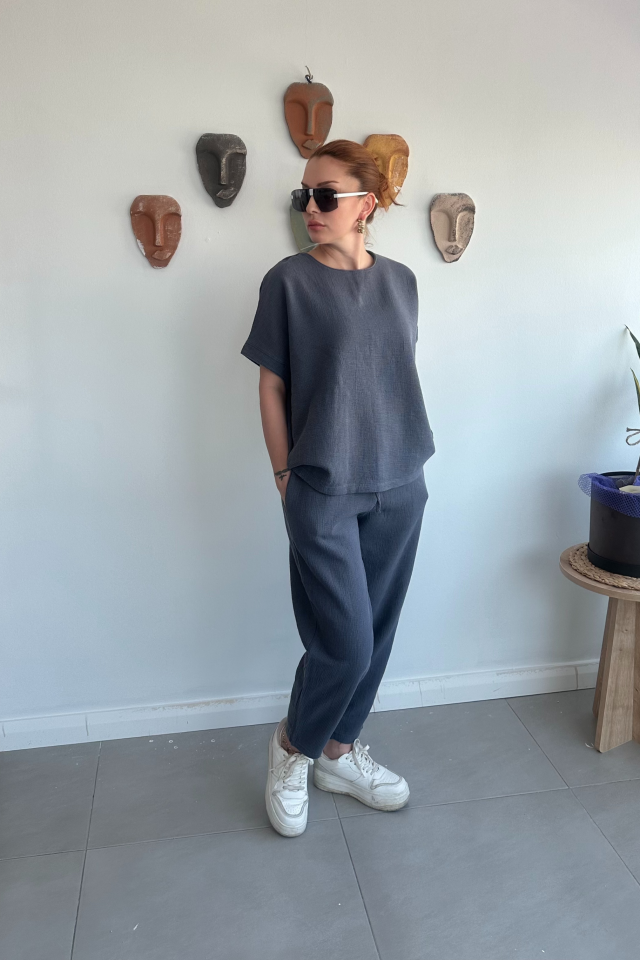 Antrasit Salaş Keten Takım