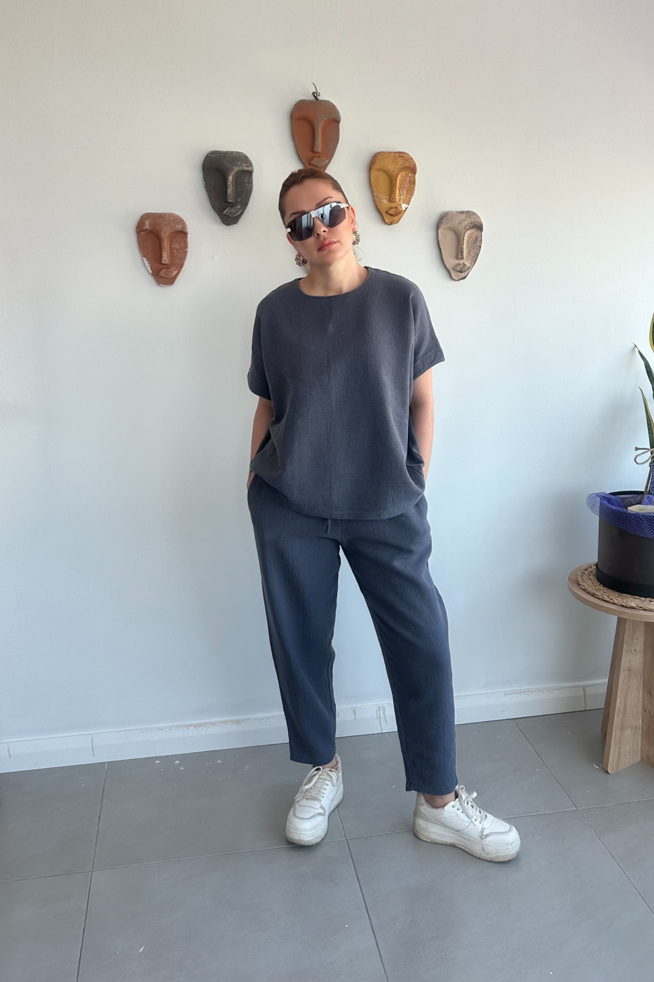 Antrasit Salaş Keten Takım