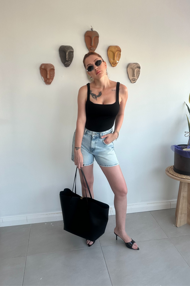 Mom Model Kot Şort