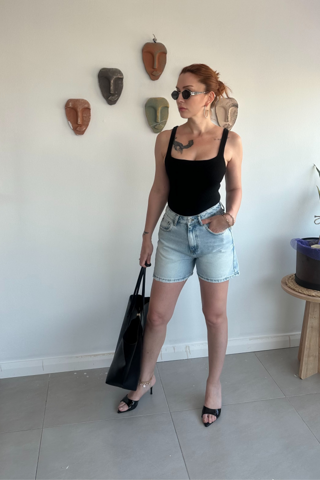 Mom Model Kot Şort