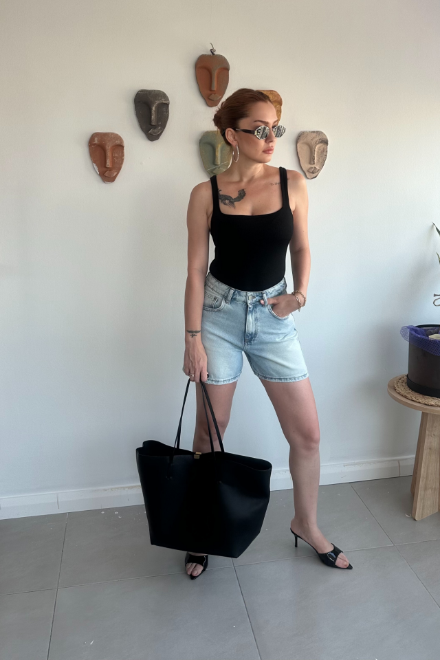 Mom Model Kot Şort