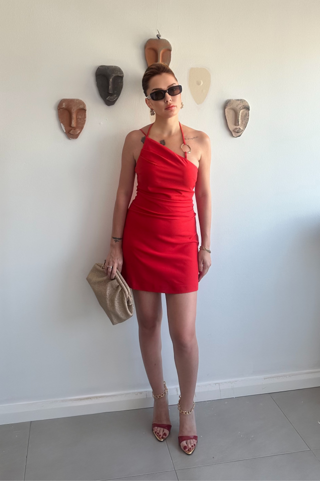 Kırmızı Mini Elbise