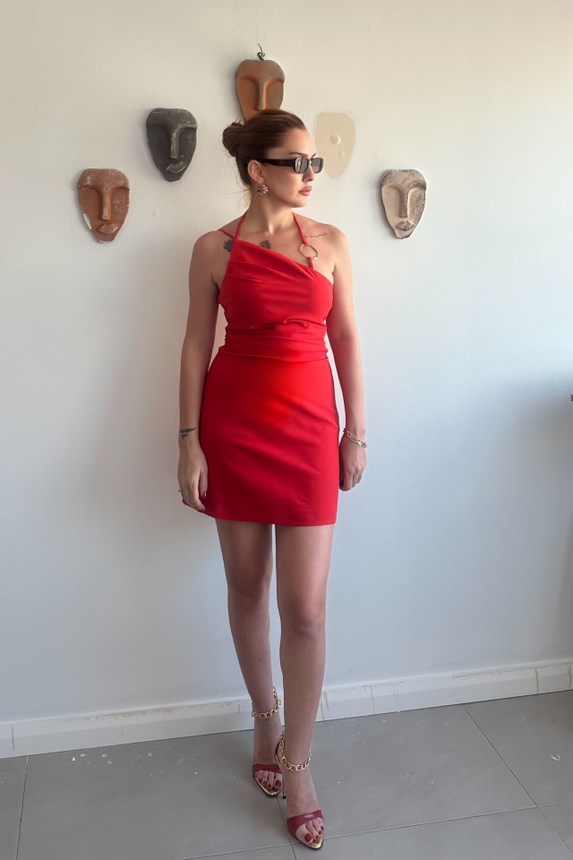 Kırmızı Mini Elbise