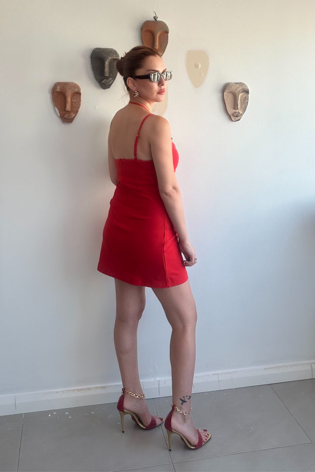 Kırmızı Mini Elbise