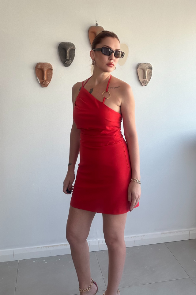 Kırmızı Mini Elbise