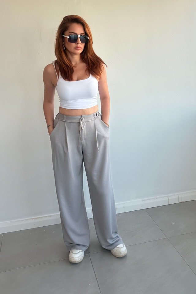 Gri Orjinal Marka Kapşonlu Eşofman Takım