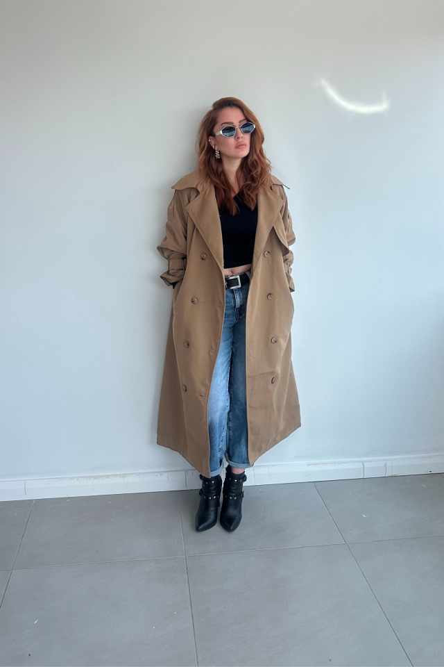 Camel Uzun Trenchcoat