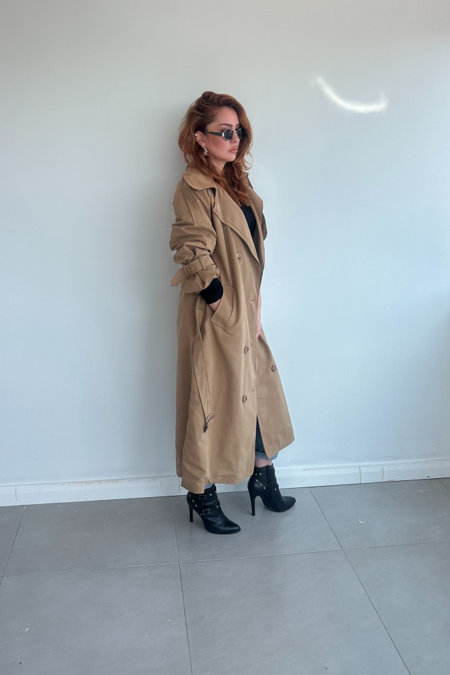 Camel Uzun Trenchcoat